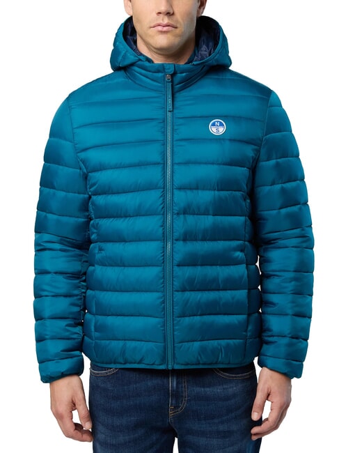 NORTH SAILS SKYE HOODIE Kurtka puchowa z kapturem woda zielona - Kurtki puchowe męskie