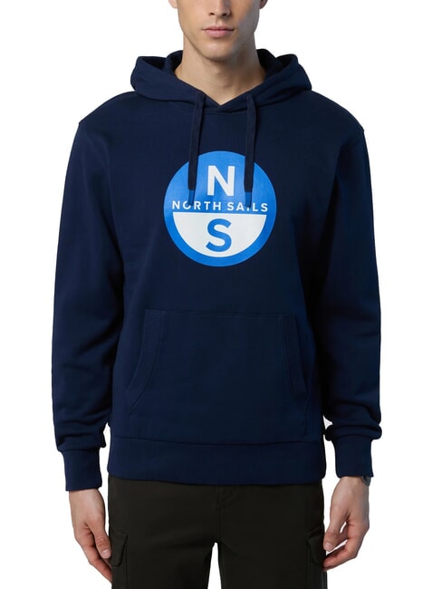 NORTH SAILS GRAPHIC Bluza z kapturem bawełniana granatowy - Bluzy męskie