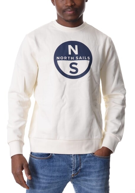 NORTH SAILS GRAPHIC Bluza bawełniana z okrągłym dekoltem ptasie mleczko - Bluzy męskie