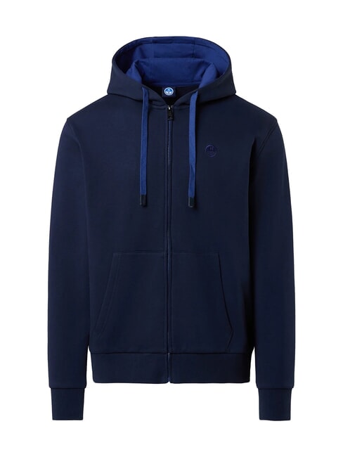 NORTH SAILS LOGO Bluza z kapturem zapinana na suwak granatowy - Bluzy męskie