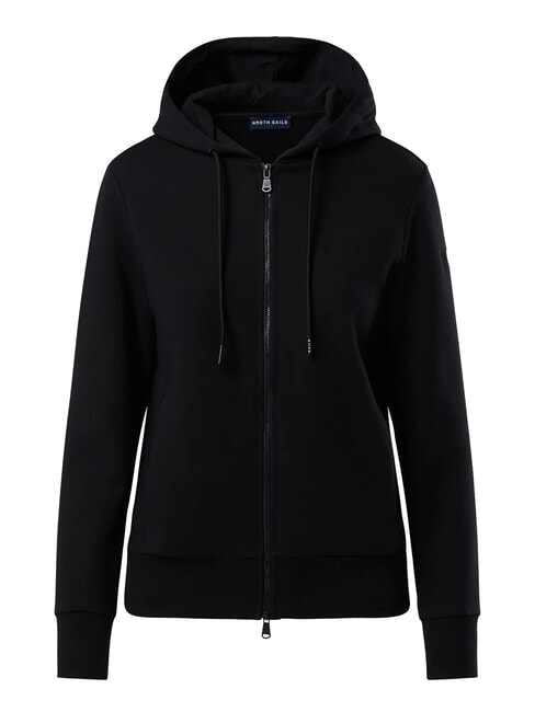 NORTH SAILS BASIC Bluza z kapturem zapinana na suwak czarny - Bluzy damskie