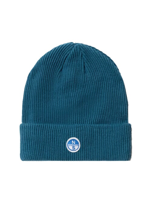 NORTH SAILS ROUND LOGO KIDS Czapka z mieszanki bawełny woda zielona - Czapki dziecięce