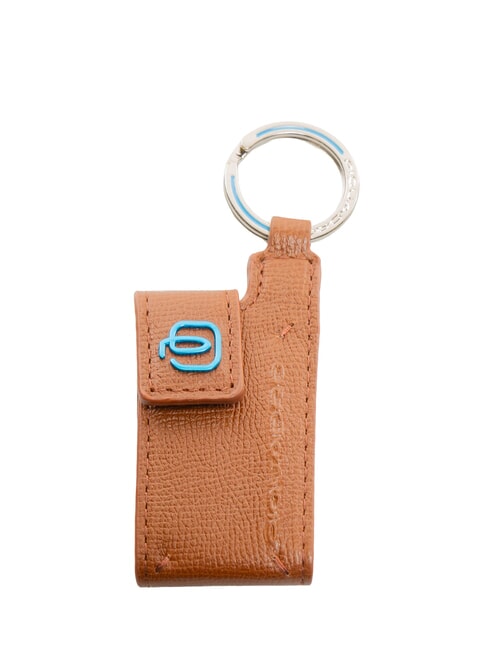 PIQUADRO BLUE SQUARE Skórzany brelok/etui na adres  SKÓRA - Brelok