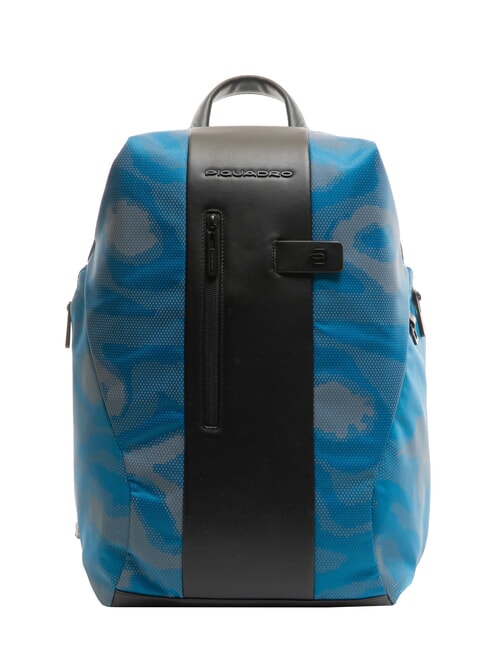 PIQUADRO BRIEF 2 Plecak na laptopa 14" kamuflaż/niebieski - Plecaki na laptopa do pracy