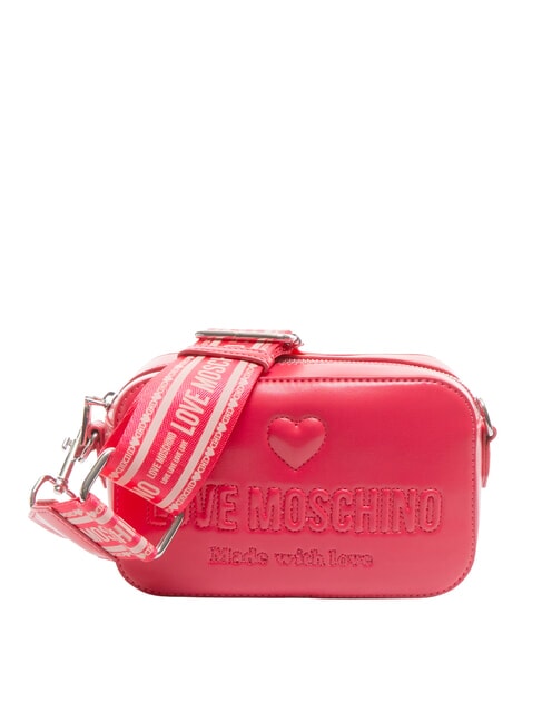 LOVE MOSCHINO MADE WITH LOVE Mała torba na ramię fuksja - Torby damskie