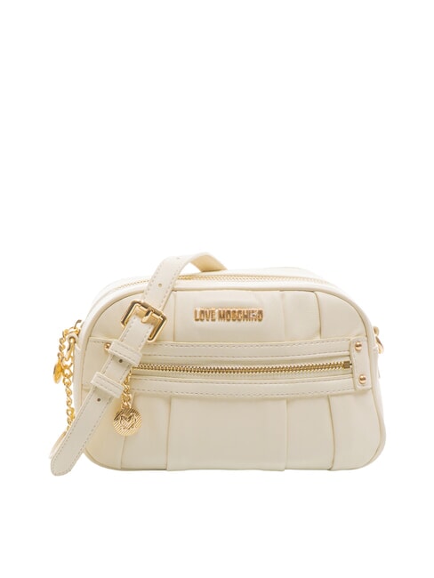 LOVE MOSCHINO CAMERA BAG Mała torba na ramię kość słoniowa - Torby damskie