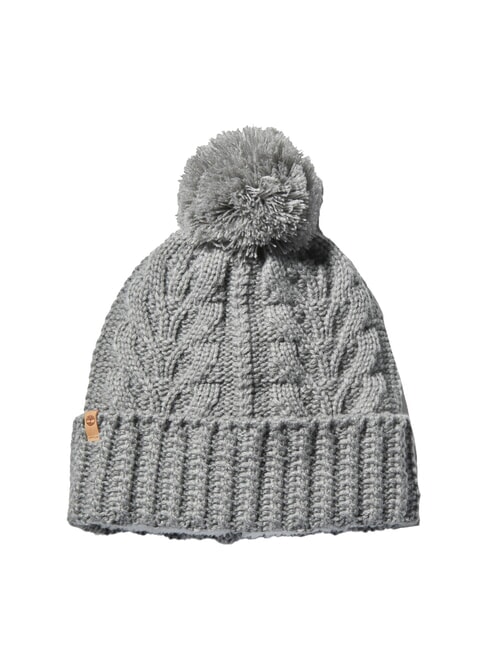 TIMBERLAND CABLE PREMIUM  Czapka z pomponem jasny/szary/wrzosowy - Włosy