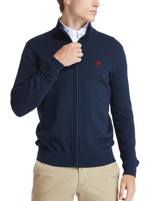 TIMBERLAND WILLIAMS RIVER Sweter zapinany na suwak ciemny szafir - Koszulki męskie