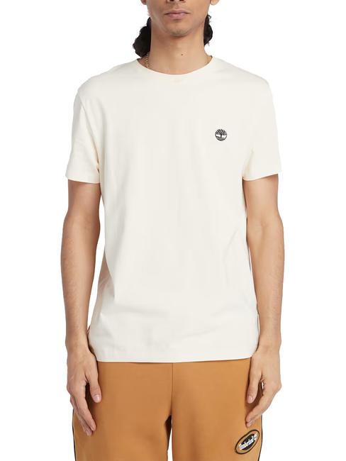 TIMBERLAND SS DUNRIVER CREW Koszulka bawełniana biały dym - Koszulki męskie