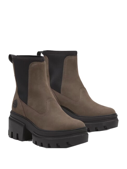 TIMBERLAND EVERLEIGH MID  Wysokie buty do kostki średni brązowy nubuk - Buty damskie