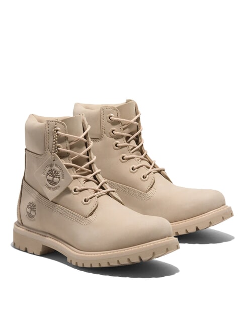 TIMBERLAND PREMIUM 6 INCH  Skórzane botki z wyściółką jasny beż - Buty damskie