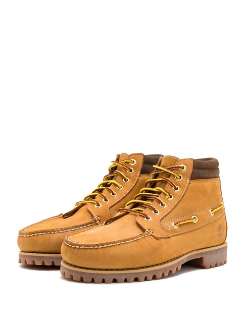 TIMBERLAND AUTHENTIC MID Skórzane botki nubuk pszeniczny - Buty męskie