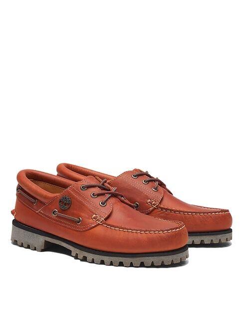 TIMBERLAND AUTHENTIC  Skórzane buty żeglarskie średni pomarańczowy pełny ziarno - Buty męskie