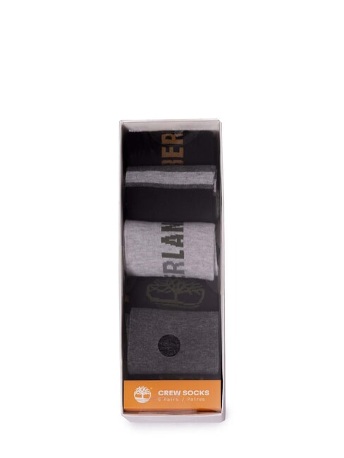 TIMBERLAND CREW SOCK 6 par skarpetek CZARNY - Skarpetki męskie