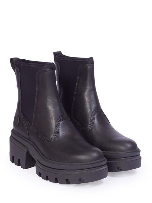 TIMBERLAND EVERLEIGH MID  Botki CZARNY ODRZUT - Buty damskie