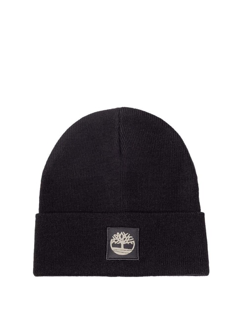 TIMBERLAND TONAL PATCH  Czapka z mankietem CZARNY - Włosy