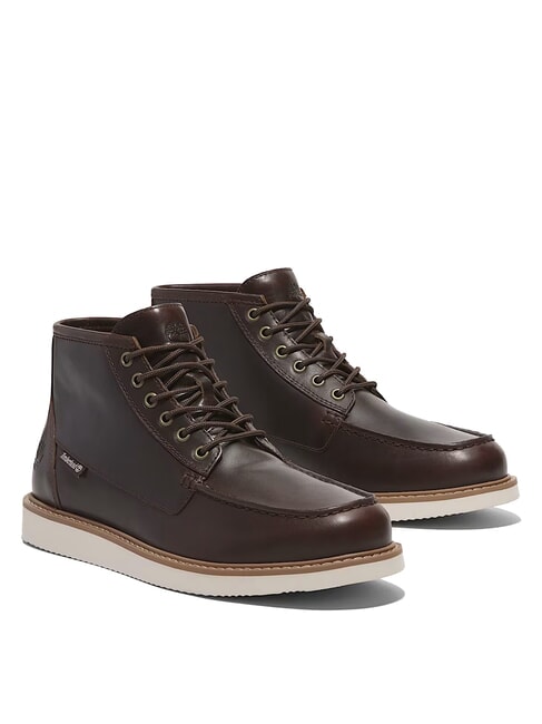 TIMBERLAND NEWMARKET MID  Skórzane botki średniobrązowy, pełnoziarnisty - Buty męskie