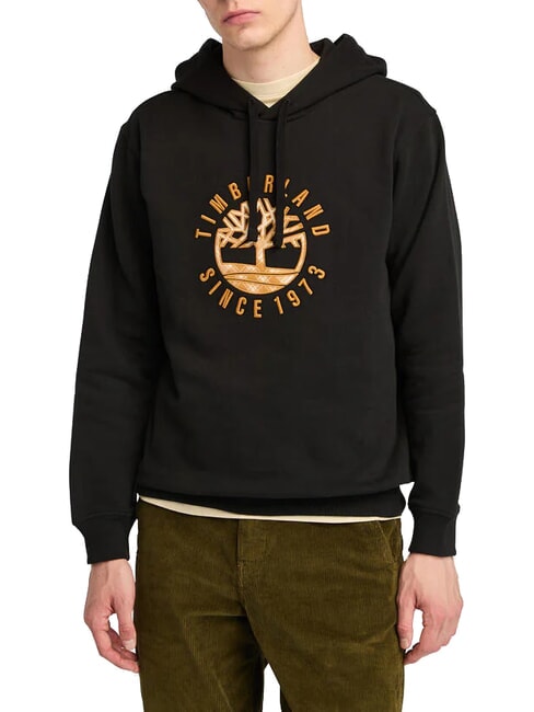 TIMBERLAND HOLIDAY GRAPHIC Bluza z kapturem CZARNY - Bluzy męskie