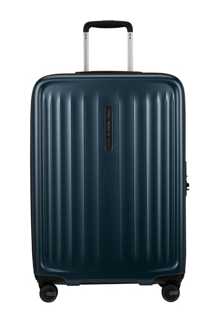 SAMSONITE FYRM  Wózek średni, rozszerzalny stalowo-niebieski - Wózki twarde