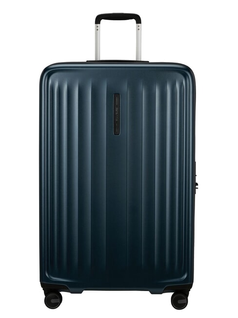 SAMSONITE FYRM  Duży, rozszerzalny wózek stalowo-niebieski - Wózki twarde