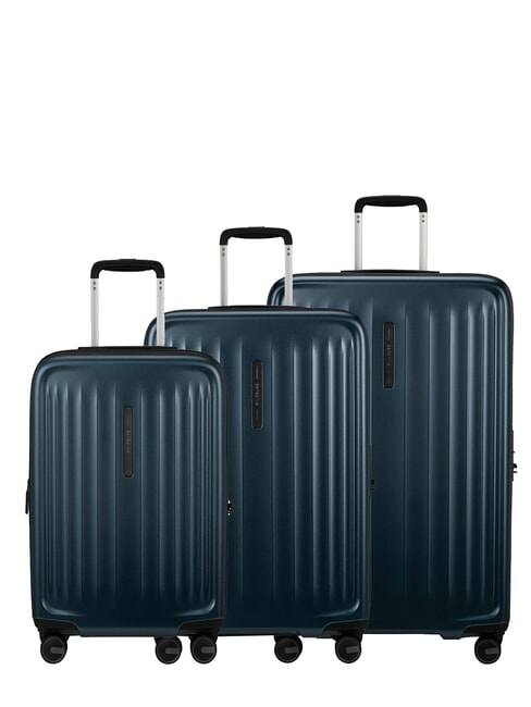 SAMSONITE FYRM Set Bagaż podręczny + średni + duży stalowo-niebieski - Zestaw wózków
