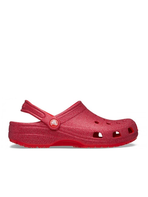 CROCS CLASSIC GLITTER CLOG W Sabot kapciowy wiśniowo-czerwony - Buty damskie