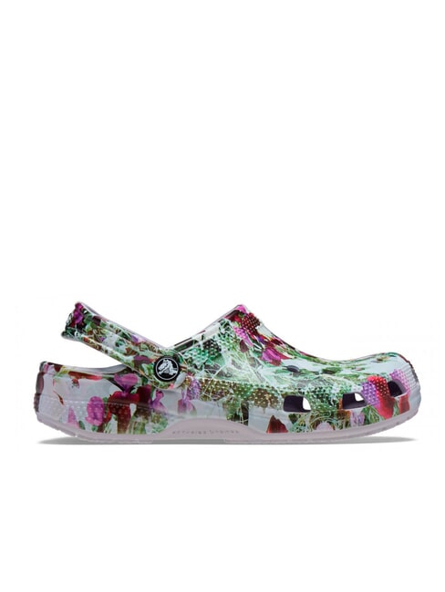 CROCS CLASSIC PHOTOREAL FLORAL CLOG Sabot kapciowy malwowa mgiełka - Buty uniseks