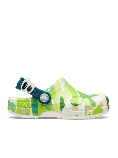 CROCS CLASSIC GLOW SLIME MONSTERSCGT Sabot kapciowy świecić na zielono - Buty dziecięce