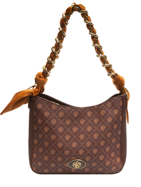 YNOT EMILY  Torba na ramię Hobo logo czekoladowe - Torby damskie