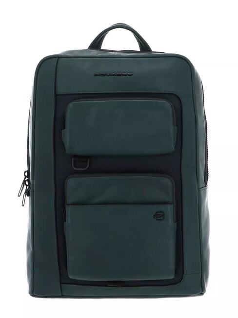 PIQUADRO LIKO Plecak na laptopa 14"/ iPad 12.9" ZIELONY - Plecaki na laptopa do pracy