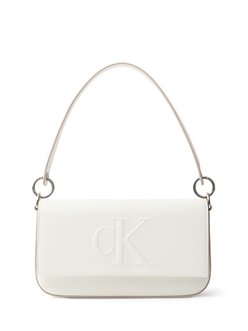 CALVIN KLEIN SCULPTED  Torba na ramię lilia biała - Torby damskie