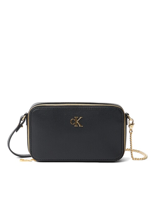 CALVIN KLEIN CKJ MINIMAL MONOGRAM Torba na aparat fotograficzny na ramię na czarno - Torby damskie