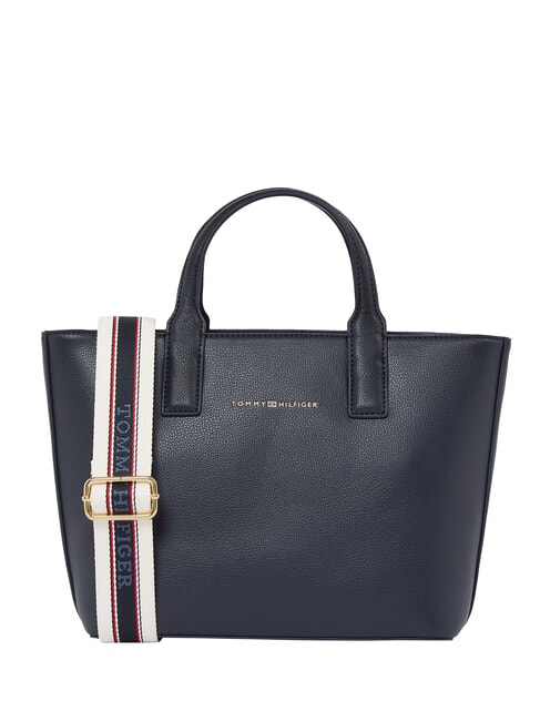 TOMMY HILFIGER TH LOGOTAPE Torebka z paskiem na ramię kosmiczny niebieski / czarny - Torby damskie