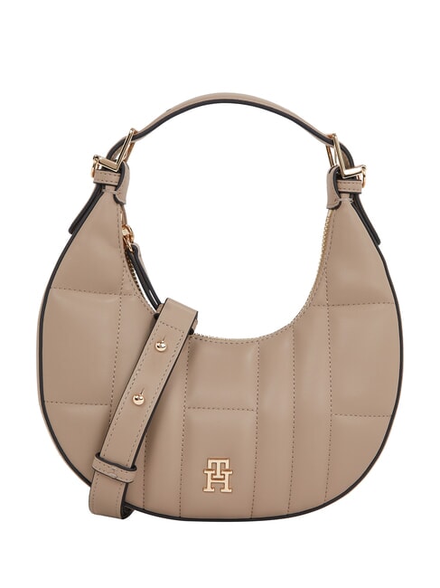 TOMMY HILFIGER TH FEMININE Mini torba z paskiem na ramię nadmorski szary - Torby damskie