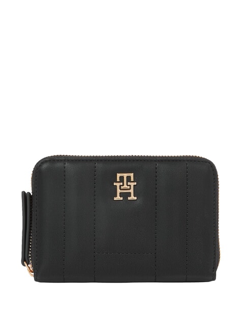 TOMMY HILFIGER TH FEMININE Portfel zapinany na suwak czarny - Portfele damskie