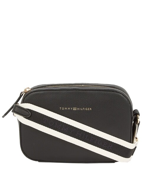 TOMMY HILFIGER TH LOGOTAPE  Miniaturowa torba na aparat na ramię czarny - Torby damskie