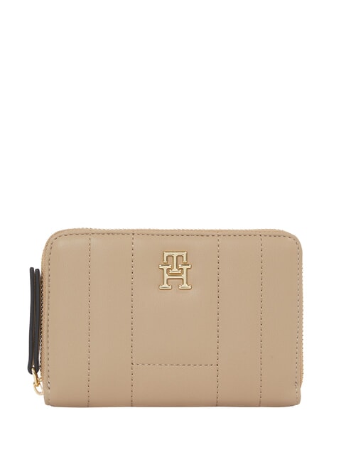 TOMMY HILFIGER TH FEMININE Portfel zapinany na suwak nadmorski szary - Portfele damskie