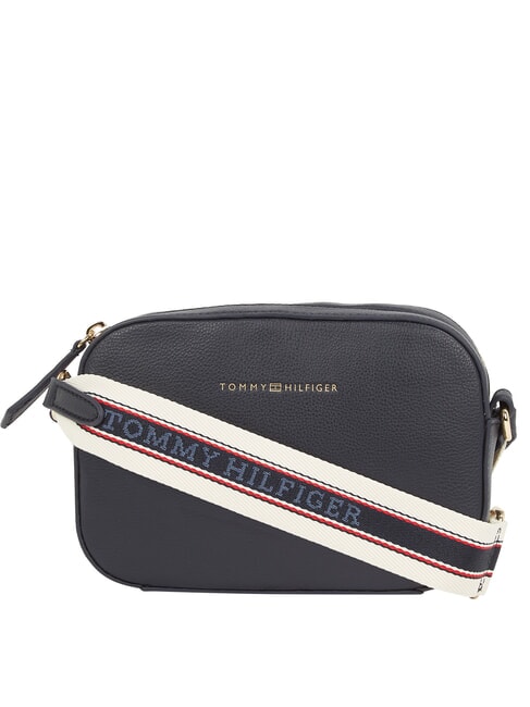 TOMMY HILFIGER TH LOGOTAPE  Miniaturowa torba na aparat na ramię kosmiczny niebieski / czarny - Torby damskie