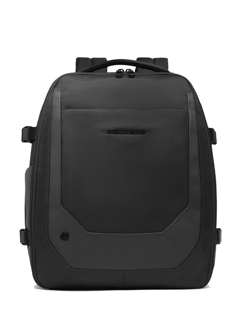 PIQUADRO S140 Plecak podróżny na laptopa 15,6" Czarny - Plecaki na laptopa do pracy