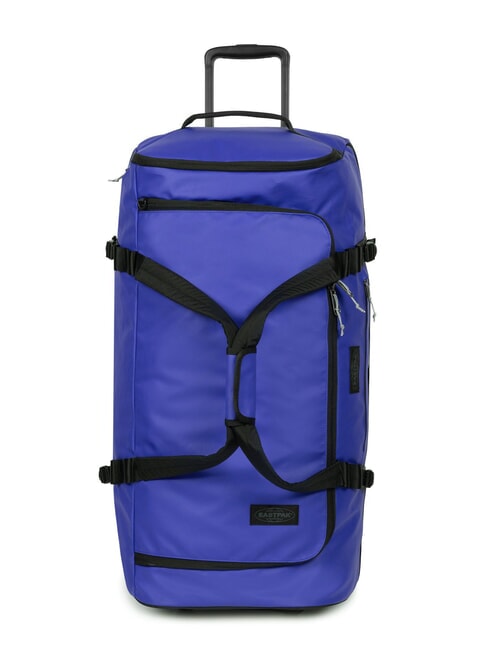 EASTPAK DUFFEL PACK WHEEL M Średniej wielkości wodoodporna torba podróżna na kółkach plandeka niebieska - Wózki półsztywne