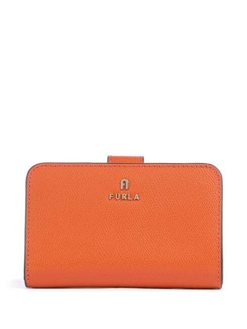 FURLA CAMELIA Portfel skórzany papryka+azalia int. - Portfele damskie
