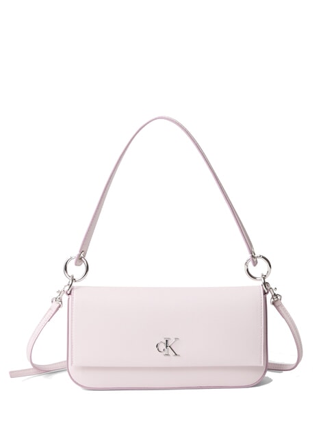 CALVIN KLEIN MINIMAL MONOGRAM Torba na ramię z paskiem na ramię lód storczykowy - Torby damskie