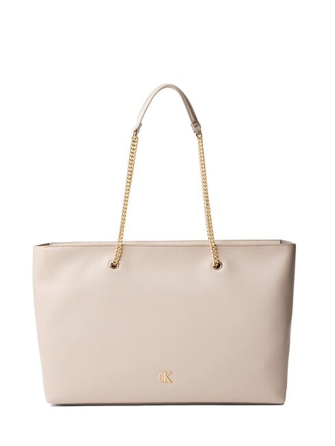 CALVIN KLEIN CKJ MINIMAL MONOGRAM Torba na zakupy z uchwytem łańcuszkowym pałac - Torby damskie