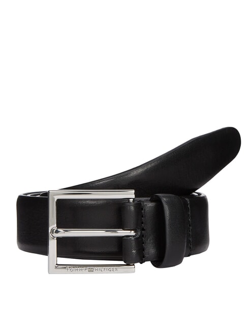 TOMMY HILFIGER HUDSON  Pasek skórzany czarny - Paski