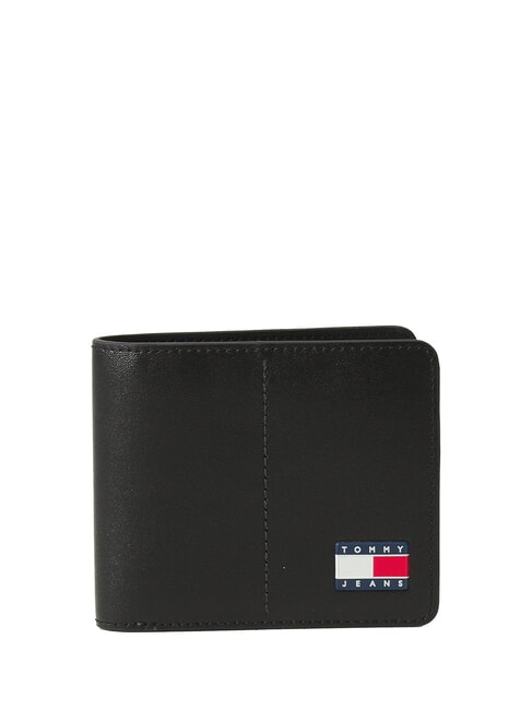 TOMMY HILFIGER TJM HERITAGE LEATHER Portfel ekologiczny czarny - Portfele męskie