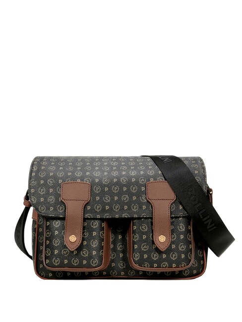POLLINI HERITAGE CLASSIC Torba na ramię, PVC czarno-brązowy - Torby damskie