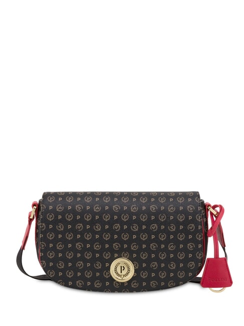 POLLINI HERITAGE Torba na ramię czarny lakier - Torby damskie
