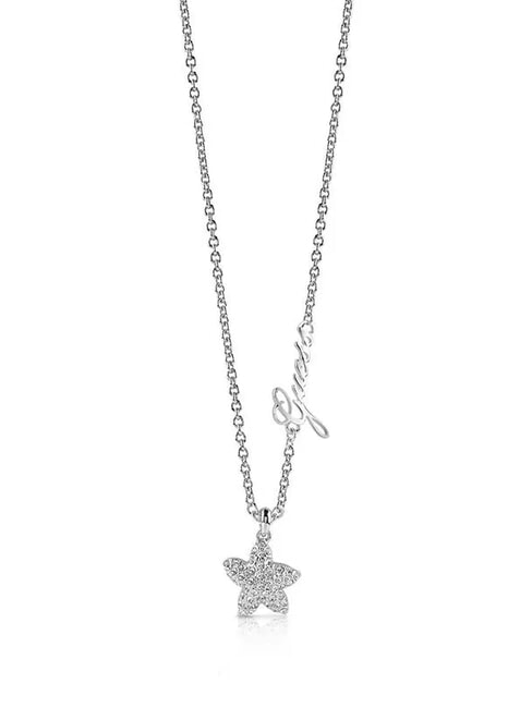 GUESS STARFISH Naszyjnik z zawieszką w kształcie gwiazdy morskiej SREBRNY - Naszyjniki