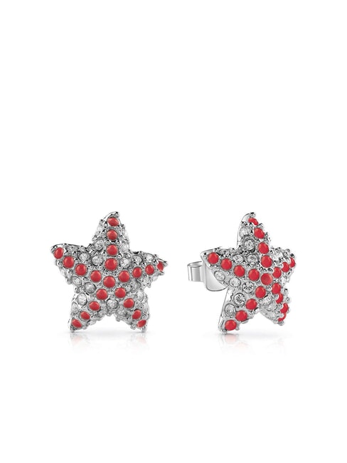 GUESS STARFISH Kolczyki rozgwiazdy z kryształkami SREBRNY - Kolczyki