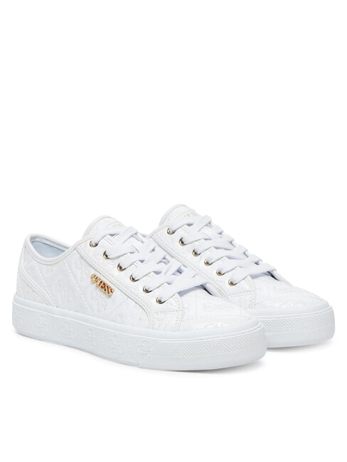 GUESS JLOVE Błyszczące trampki biały - Buty damskie